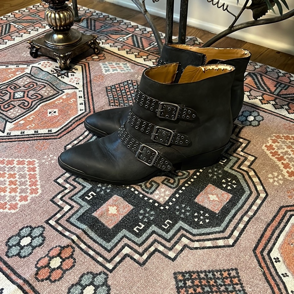 RARE!!Classic Denim and Supply Moto Boots! Size 9. Leather!